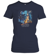 Load image into Gallery viewer, Star Wars A New Hope Faded Vintage Poster Graphic Women Cotton T-Shirt