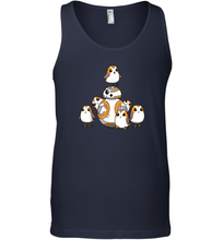 Load image into Gallery viewer, Star Wars Porgs Having Fun With BB 8 Portrait Men Cotton Tank Top