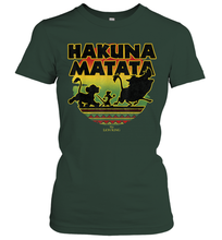 Load image into Gallery viewer, Disney The Lion King Simba Timon Pumba Worry Free Sunset Women Cotton T-Shirt