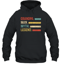 Load image into Gallery viewer, Grandpa The Man The Myth The Legend T Shirt Pop Pop Unisex Hooded Sweatshirt