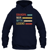 Load image into Gallery viewer, Grandpa The Man The Myth The Legend T Shirt Pop Pop Unisex Hooded Sweatshirt