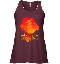 Load image into Gallery viewer, Disney Lion King Simba Silhouette Fill Sunset Poster Women Racerback Tank
