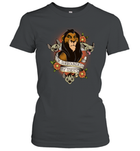Load image into Gallery viewer, Disney Lion King Scar and Hyenas I'm Surrounded By Idiots Women Cotton T-Shirt