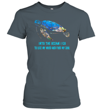 Load image into Gallery viewer, Into The Ocean I Lose My Mind And Find My Soul Turtle Women Cotton T-Shirt