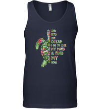 Load image into Gallery viewer, And Into The Ocean I Go To Lose My Mind Men Cotton Tank Top