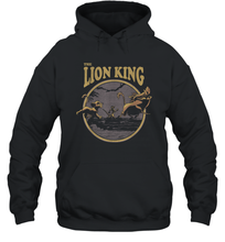 Load image into Gallery viewer, Disney Lion King Distressed Lion King Trio Graphic Tee Unisex Hooded Sweatshirt