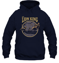 Load image into Gallery viewer, Disney Lion King Distressed Lion King Trio Graphic Tee Unisex Hooded Sweatshirt