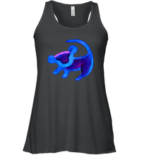 Load image into Gallery viewer, Disney Lion King Simba Cave Painting Blue Hue Women Racerback Tank