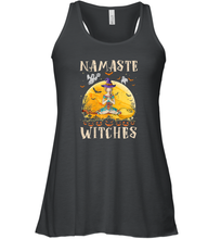 Load image into Gallery viewer, Womens Namaste Witches Love And Light Yoga with Moon Halloween Gift Women Racerback Tank
