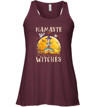 Load image into Gallery viewer, Womens Namaste Witches Love And Light Yoga with Moon Halloween Gift Women Racerback Tank