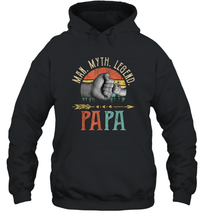 Load image into Gallery viewer, Papa Man Myth Legend T Shirt Vintage For Men Dad Father Unisex Hooded Sweatshirt