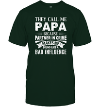 Load image into Gallery viewer, They Call Me Papa Because Partner In Crime Men Cotton T-Shirt