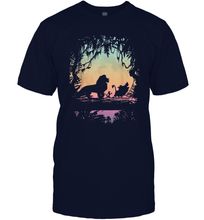 Load image into Gallery viewer, Disney Lion King Gradient Jungle Trio Men Cotton T-Shirt