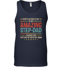 Load image into Gallery viewer, Happy Father's Day To My Amazing Step Dad Men Cotton Tank Top