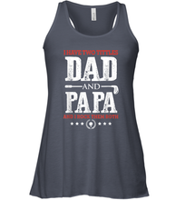 Load image into Gallery viewer, I Have Two Titles Dad And Papa Father's Day Golf Women Racerback Tank