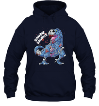Load image into Gallery viewer, Zombie Saurus T shirt Halloween Kids Dinosaur T rex Gifts Unisex Hooded Sweatshirt