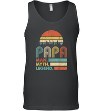 Load image into Gallery viewer, Papa Man Myth Legend T Shirt Vintage For Mens Dad Father Premium Men Cotton Tank Top