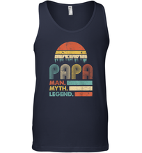 Load image into Gallery viewer, Papa Man Myth Legend T Shirt Vintage For Mens Dad Father Premium Men Cotton Tank Top