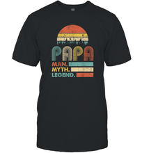 Load image into Gallery viewer, Papa Man Myth Legend T Shirt Vintage For Mens Dad Father Premium Men Cotton T-Shirt