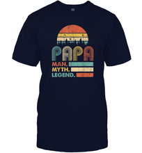 Load image into Gallery viewer, Papa Man Myth Legend T Shirt Vintage For Mens Dad Father Premium Men Cotton T-Shirt