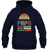 Load image into Gallery viewer, Papa Man Myth Legend T Shirt Vintage For Mens Dad Father Premium Unisex Hooded Sweatshirt