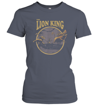 Load image into Gallery viewer, Disney Lion King Distressed Lion King Trio Graphic Tee Women Cotton T-Shirt