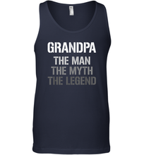 Load image into Gallery viewer, Papa the man, the myth, the legend gift Men Cotton Tank Top