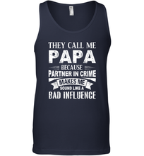 Load image into Gallery viewer, They Call Me Papa Because Partner In Crime Men Cotton Tank Top