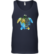 Load image into Gallery viewer, I Go To Lose My Mind Find My Soul Ocean Turtle Lovers Gift Men Cotton Tank Top