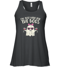 Load image into Gallery viewer, Womens Im Just Here For The Boos Ghost Wine Halloween Costume Girl Women Racerback Tank