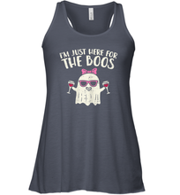 Load image into Gallery viewer, Womens Im Just Here For The Boos Ghost Wine Halloween Costume Girl Women Racerback Tank