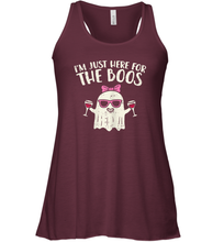 Load image into Gallery viewer, Womens Im Just Here For The Boos Ghost Wine Halloween Costume Girl Women Racerback Tank