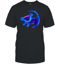 Load image into Gallery viewer, Disney Lion King Simba Cave Painting Blue Hue Men Cotton T-Shirt