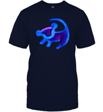 Load image into Gallery viewer, Disney Lion King Simba Cave Painting Blue Hue Men Cotton T-Shirt