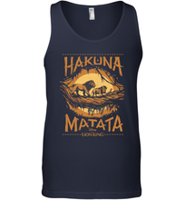 Load image into Gallery viewer, Disney The Lion King Live Action Hakuna Matata Sunset Poster Men Cotton Tank Top