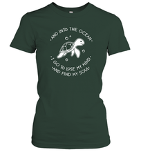 Load image into Gallery viewer, And into the ocean i go to lose my mind and find my soul Premium Women Cotton T-Shirt