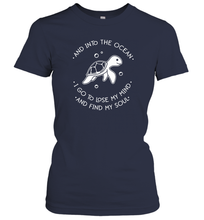 Load image into Gallery viewer, And into the ocean i go to lose my mind and find my soul Premium Women Cotton T-Shirt