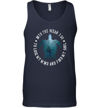 Load image into Gallery viewer, Into The Ocean I Go To Lose My Mind Turtle Sea Lovers Tee Men Cotton Tank Top