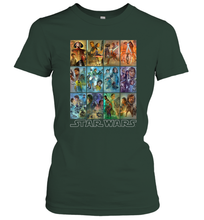 Load image into Gallery viewer, Star Wars Celebration Mural Art Panels Women Cotton T-Shirt