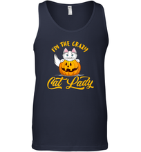 Load image into Gallery viewer, Womens Im The Crazy Cat Lady Pumpkin Halloween Costume Men Cotton Tank Top