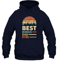 Load image into Gallery viewer, Best Bonus Dad Ever T Shirt Papa Vintage Papa Gift Daddy Unisex Hooded Sweatshirt