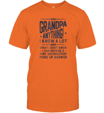 Load image into Gallery viewer, Ask Grandpa Anything T shirt Fathers Day Grandfather Gifts Men Cotton T-Shirt