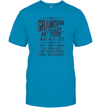 Load image into Gallery viewer, Ask Grandpa Anything T shirt Fathers Day Grandfather Gifts Men Cotton T-Shirt