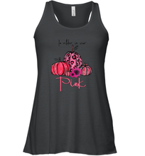 Load image into Gallery viewer, Womens In October We Wear Pink Pumpkin Breast Cancer Halloween Women Racerback Tank