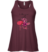 Load image into Gallery viewer, Womens In October We Wear Pink Pumpkin Breast Cancer Halloween Women Racerback Tank