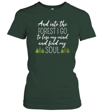 Load image into Gallery viewer, Womens And Into The Forest I Go To Lose My Mind And Find My Soul Women Cotton T-Shirt