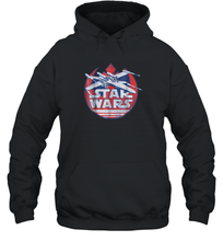 Load image into Gallery viewer, Star Wars X Wing Rebel Symbol Vintage Z1 Unisex Hooded Sweatshirt