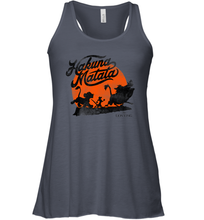 Load image into Gallery viewer, Disney Lion King Hakuna Matata Trio Orange Sunset Silhouette Premium Women Racerback Tank