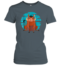 Load image into Gallery viewer, Disney The Lion King Happy Pumbaa Women Cotton T-Shirt