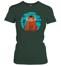 Load image into Gallery viewer, Disney The Lion King Happy Pumbaa Women Cotton T-Shirt